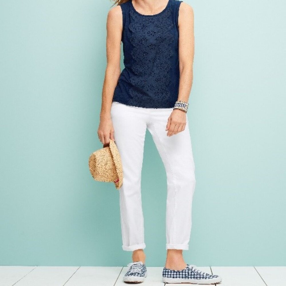 Talbots The Weekend Chino White 8P - NEW with Tags